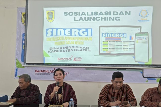 Sosialisasi dan Launching SINERGI (Digitalisasi Laporan Penggunaan Produk Dalam Negeri) Dinas Pendidikan Klaten