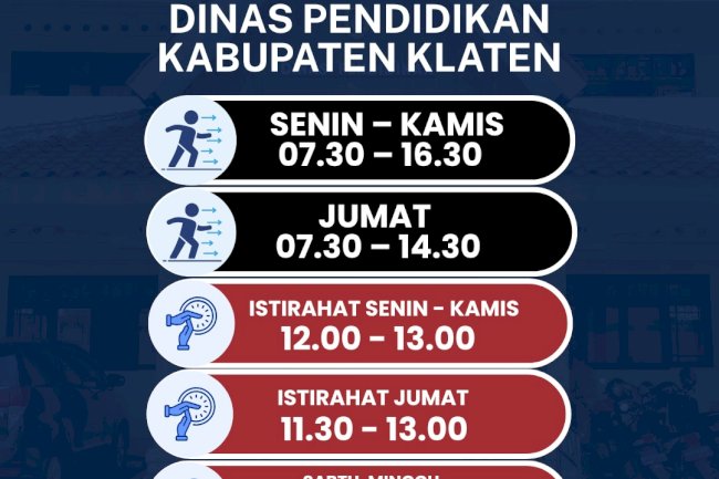 Penyesuaian Jam Pelayanan Dinas Pendidikan Kabupaten Klaten