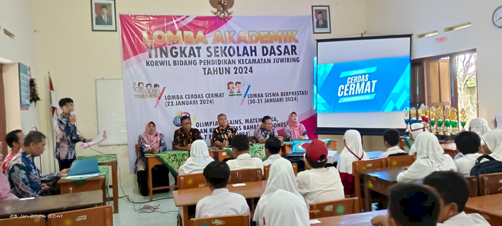 Lomba Cerdas Cermat (LCC) tingkat SD se-Korwil Bidang Pendidikan Kecamatan Juwiring Tahun 2024