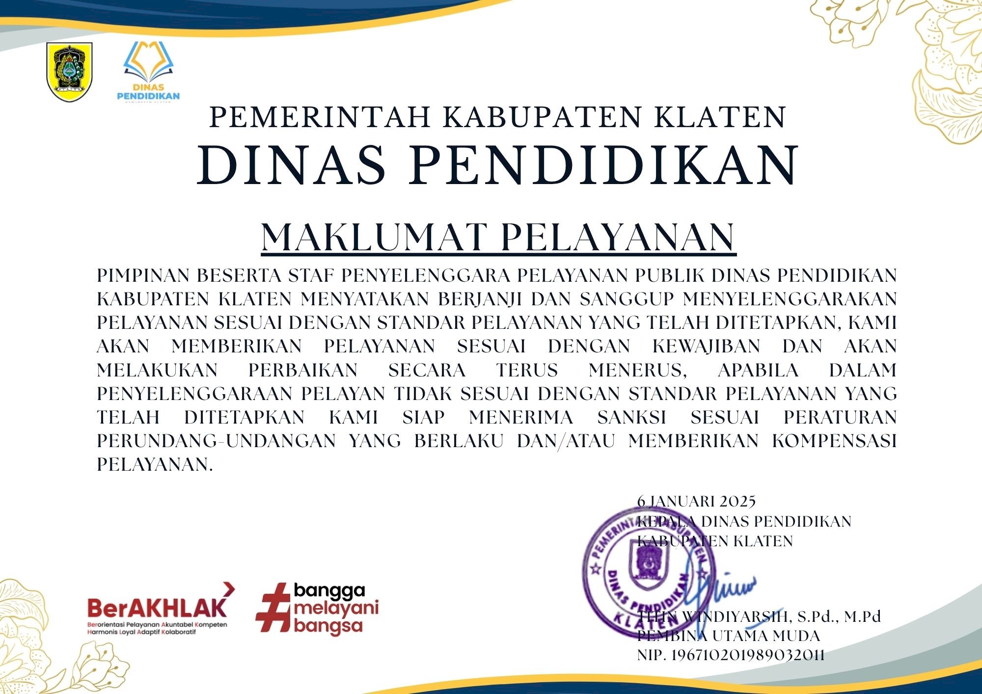 MAKLUMAT PELAYANAN