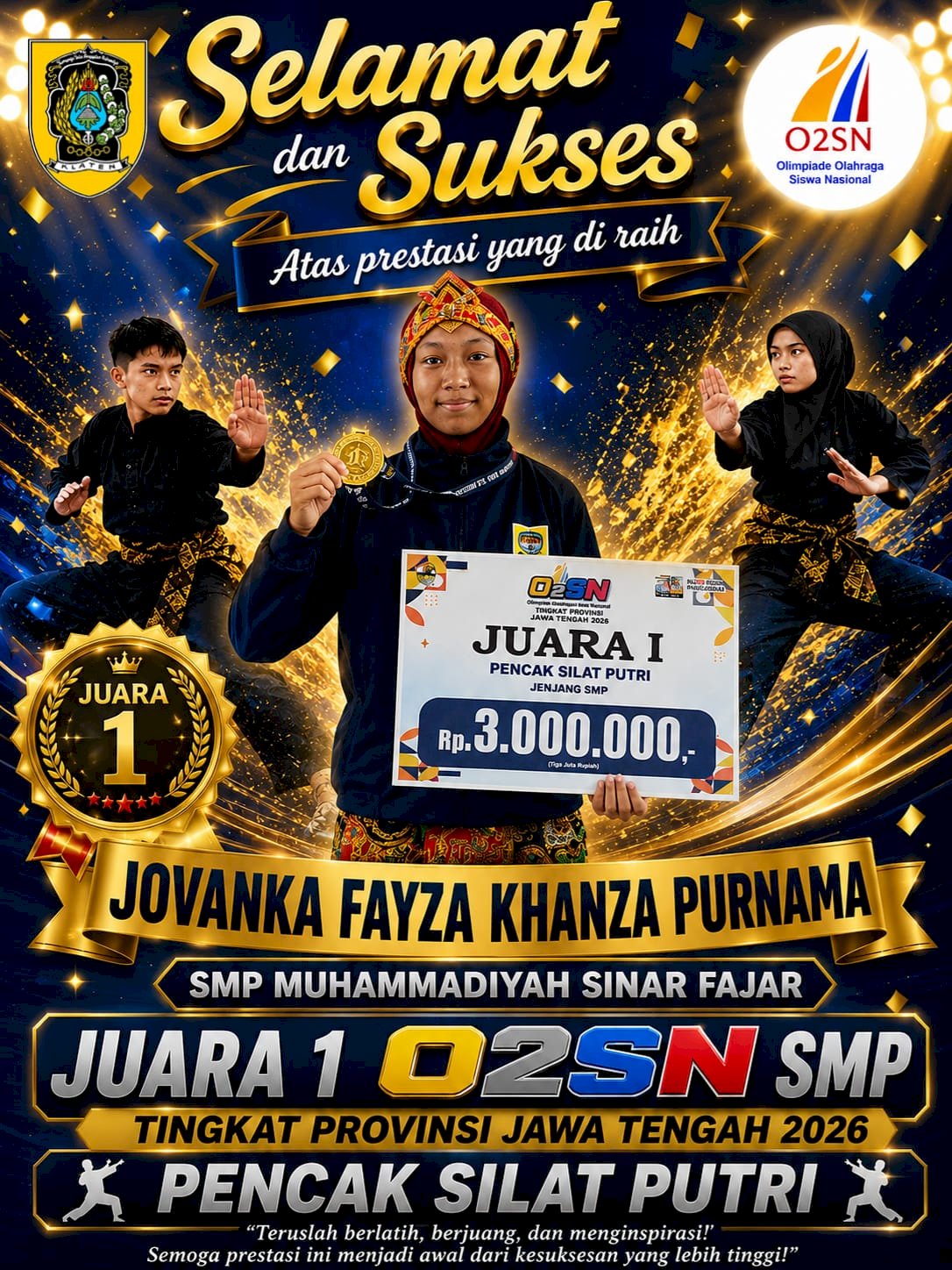 O2SN SMP Tingkat Provinsi Jawa Tengah 2026