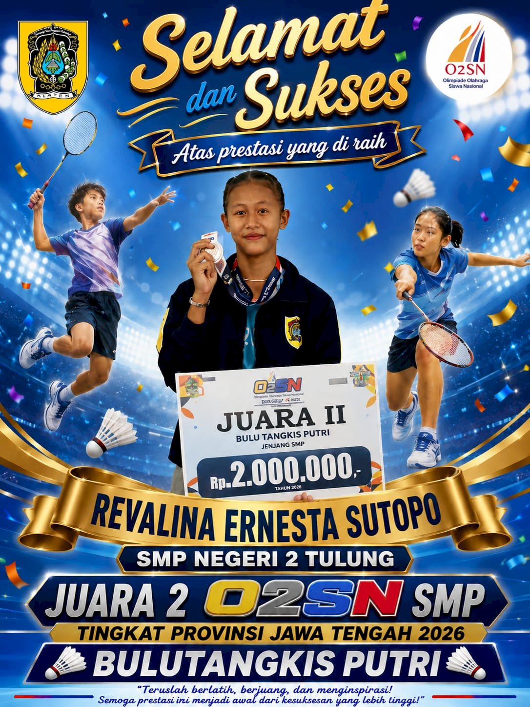 O2SN SMP Tingkat Provinsi Jawa Tengah 2026